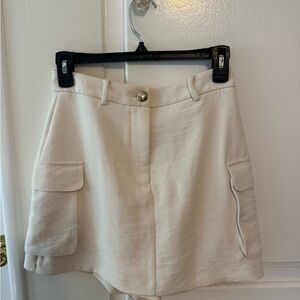 Zara Women's Cream Cargo Skort